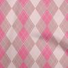 oneOone Cotton Flex Dark Peach Fabric Check Sewing Material Print Fabric By The Yard 40 Inch