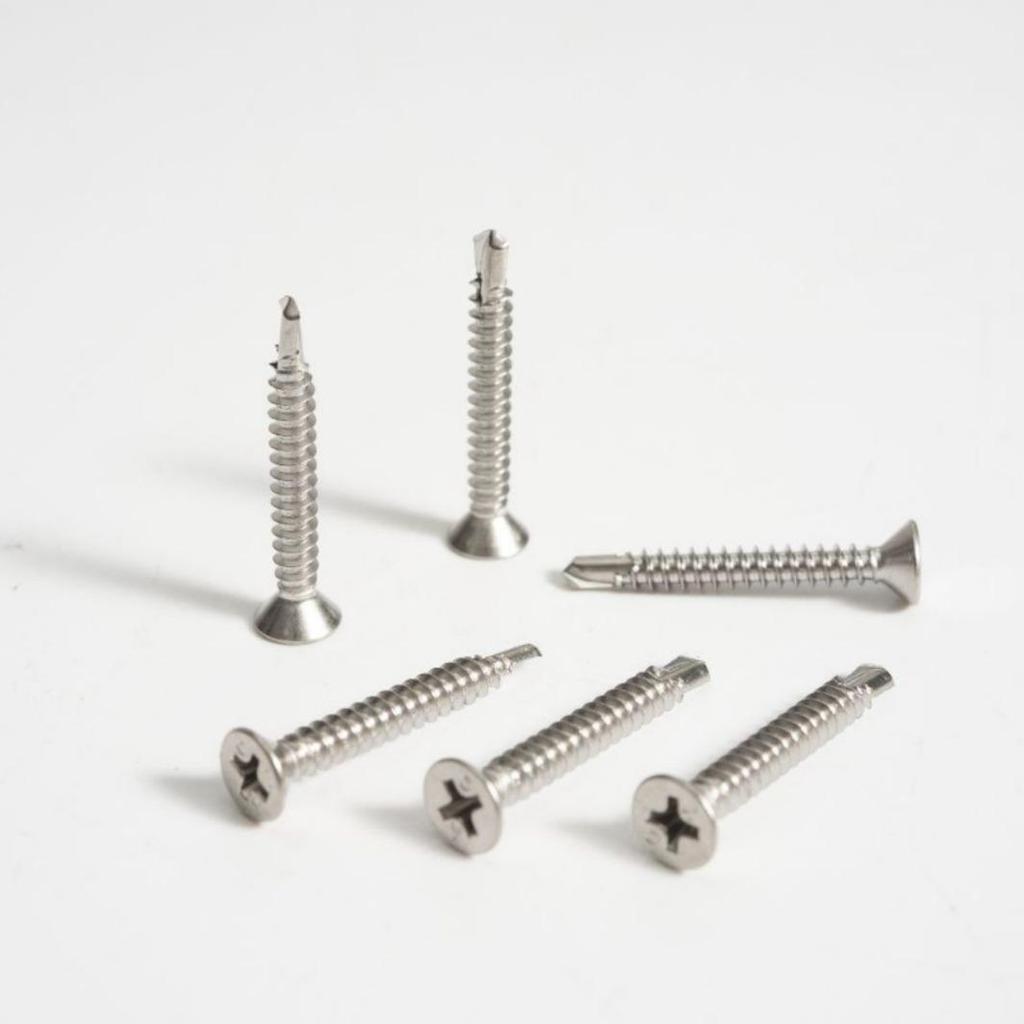 304/410 Stainless Steel Flat Head Phillips Self-Drilling Countersunk Screws