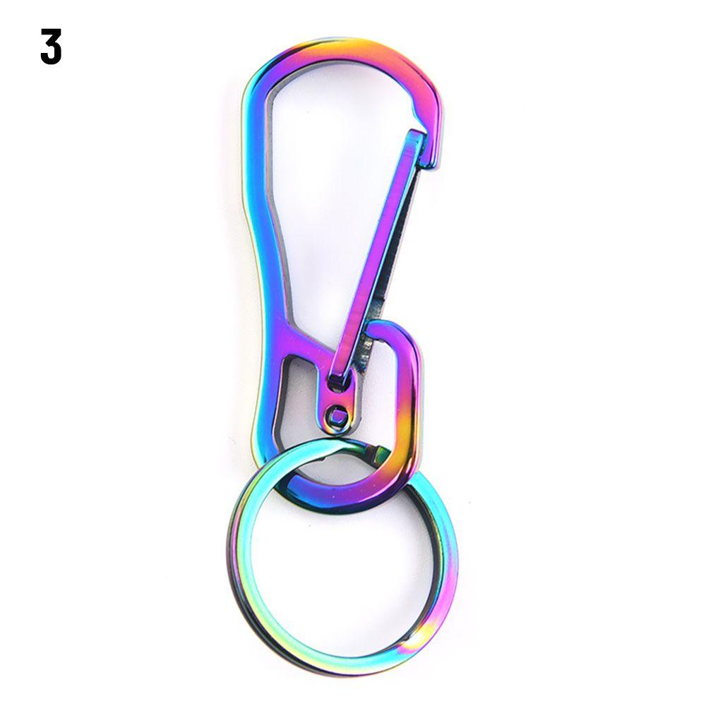 Quality Outdoor Tool Stainless Steel Key Ring Hook Camping Clip Keychain Holder Climbing Carabiner