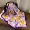 Retro 70*70 Square Scarf Colorful Silk Scarf Women Neck Scarf All-Match Shawl  Trendy Headscarf Women'S Accessories Gifts