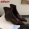 Fashion Fashion Pointed Toe Ladies Ankle Stretch Boots Female Zippers Shoes Women Short Modern Boots With Height Increasing Shoes