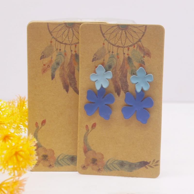 50pcs 5x9cm Earrings Cards Paperboard Jewelry Newest Arrived Popular Display Cardboard Hot Sale Fashion Design Delicate Cards