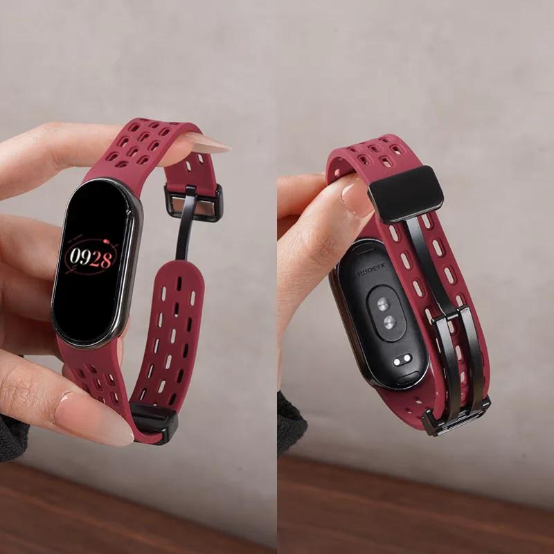 Мягкий силиконовый ремешок для Xiaomi Mi Band 9/8 Correa Браслет Наручный Miband 8 Спорт Водонепроницаемый Сменный ремешок для Xiaomi Band 9