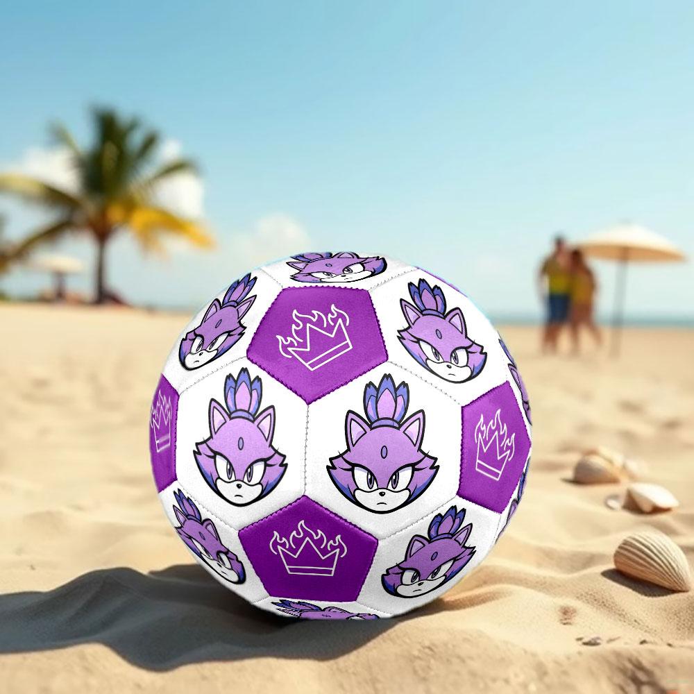 1pc Sonic the Hedgehog Soccer Ball Size 5 Indoor Soccer Ball Fashion Colorful Backyard Game - Great For Sports Fans Gift HE49