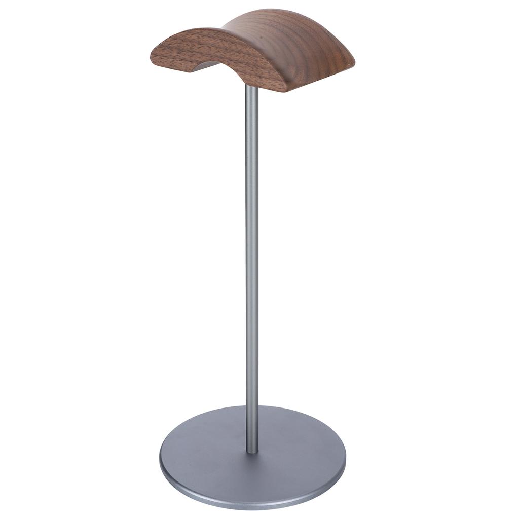 Headphone Stand Rack Headset Earphone Holder Hanger DIY Black Walnut Wood Aluminum Desk Display
