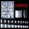 200 шт. Короткие квадратные накладные ногти прозрачные натуральные белые накладные ногти с полным покрытием для самостоятельного дизайна ногтей украшения маникюра