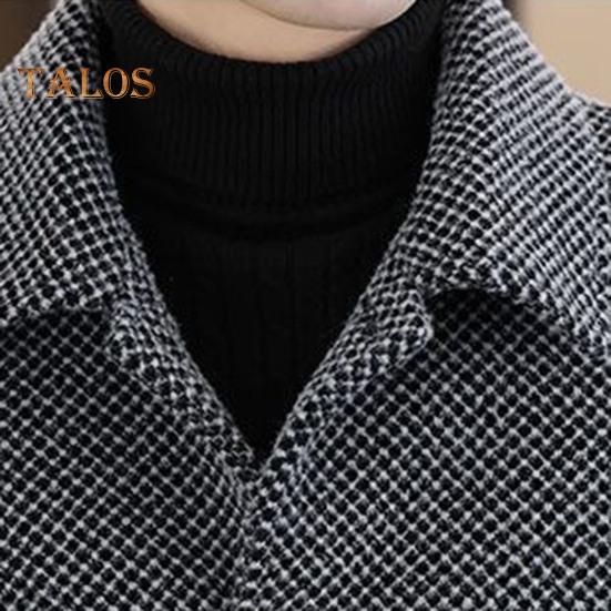 Мужское пальто с лацканами и длинным рукавом, однотонная утолщенная плюшевая подкладка, куртка, пальто, осень-зима, однобортная повседневная верхняя одежда