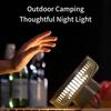 New Portable Camping Fan USB Rechargeable Electric Fan Automatic Head Shaking Folding Ceiling LED Light Tripod Stand Desktop