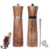 Pepper Grinder, Wood Salt and Pepper Grinder Mills Sets (included a Spare Ceramic and Brush), Salt Shakers for Your Kitchen