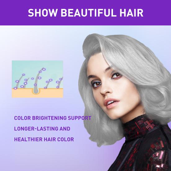 Yousheng 30 мл Шампунь для волос Brass Away Стойкий Широкое применение Корректор цвета волос Фиолетовый шампунь для красоты