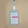 Значок сотрудника, двухсторонний, прозрачный, держатель для бейджа со шнурком