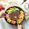Electric Fondue Maker Set With 2 Forks/Removable Serving Tray & Melting Warming Setting/Great for