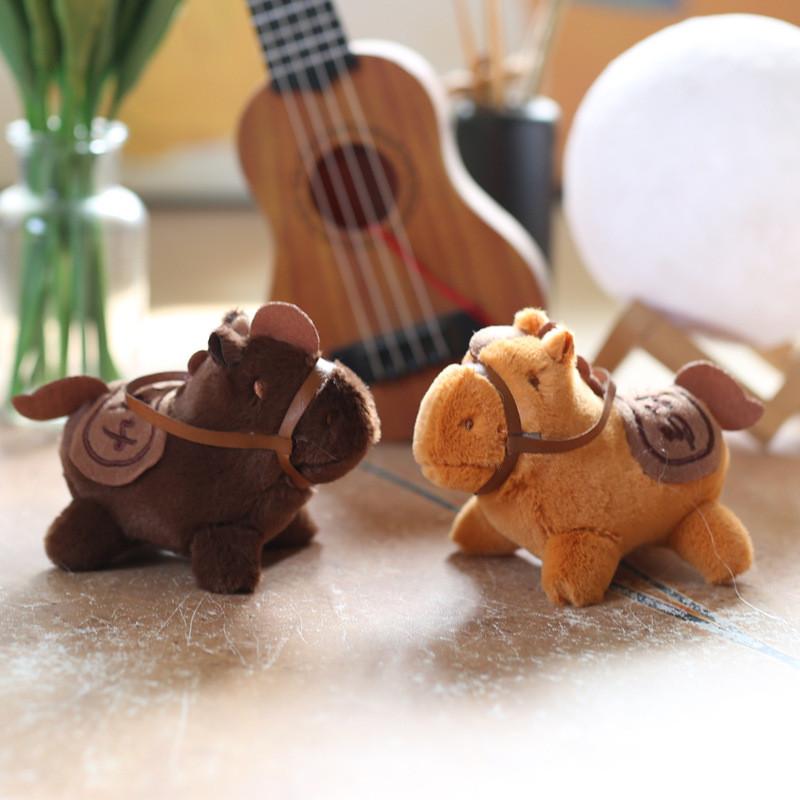 Animal Horse Plush Keychain Soft Pp Cotton Stuffed Toy Bag Charm Gift For Teens Children