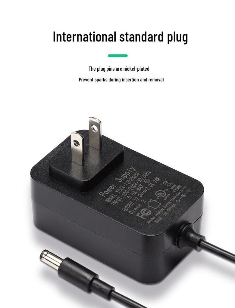 Сертифицированный CE 12V 2A и 24V 1A EU Адаптер питания для светодиодных светильников и ультразвуковой чистки