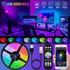 LED Strip Lights,Bluetooth APP Control 5050 RGB Led Lights,5V USB LED Strip Colorful Led Tape For TV Backlight Room Decoration IP20