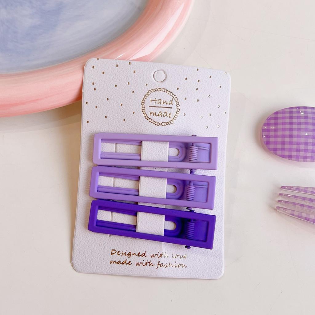 3 шт., матовые заколки для девочек, овальные, треугольные и квадратные заколки для волос со звездами для детей, заколки для волос, заколки для волос Click Clack