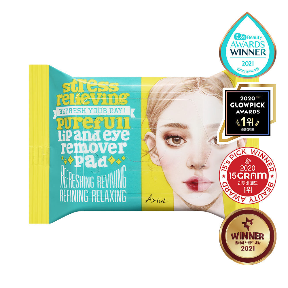 Ariul Stress Relieving Lip and Eye Remover Pads 30 sheets