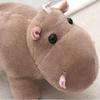 Мультяшная плюшевая игрушка в виде животного, слона, жирафа, бегемота, мягкая сумка, подвесное украшение для детского подарка 15 см