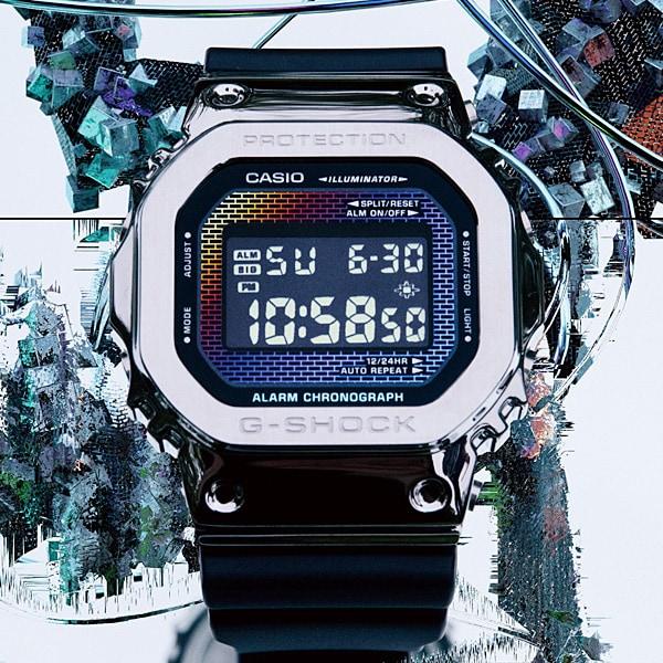 Casio Мужские часы G-SHOCK GM-5600RW-1JF [G-SHOCK Brick Pattern Design] Square Watch Black Digital