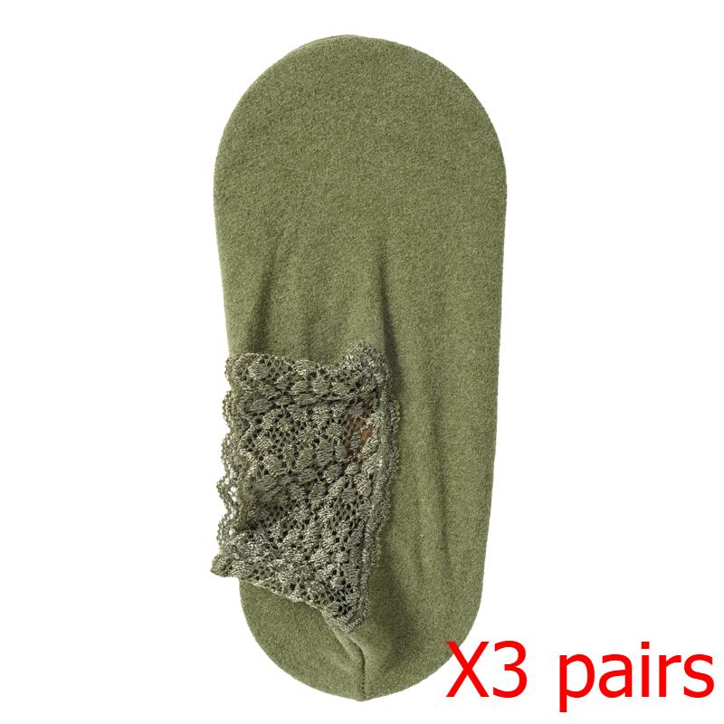 Женские осенне-зимние утолщенные теплые флисовые носки, кружевные носки до щиколотки, нескользящие носки-тахо