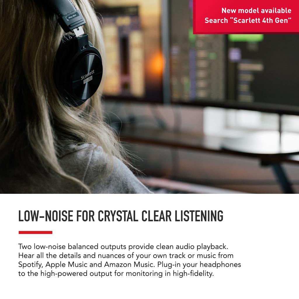 Focusrite Focus Light Аудиоинтерфейс 2 Выход Scarlett 2i2 Вход/2 24 бит/192 кГц (3-е поколение) []