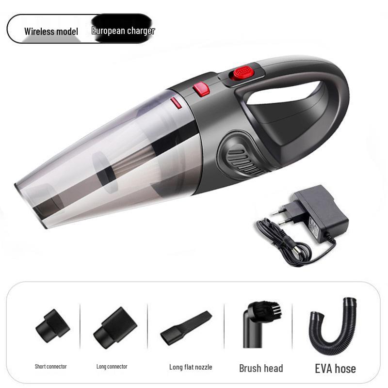 Перезаряжаемый беспроводной ручной автомобильный пылесос высокой мощности с сильным всасыванием для волос