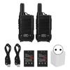 2 Pcs Mini Two Way Radio Handsfree Walkie Talkies  for Construction Site Hotel