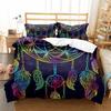 Dreamcatcher Duvet Cover Set Boho Mandala Bedding Set for Girls Adults Purple Dream Catcher Comforter Cover Soft Polyester