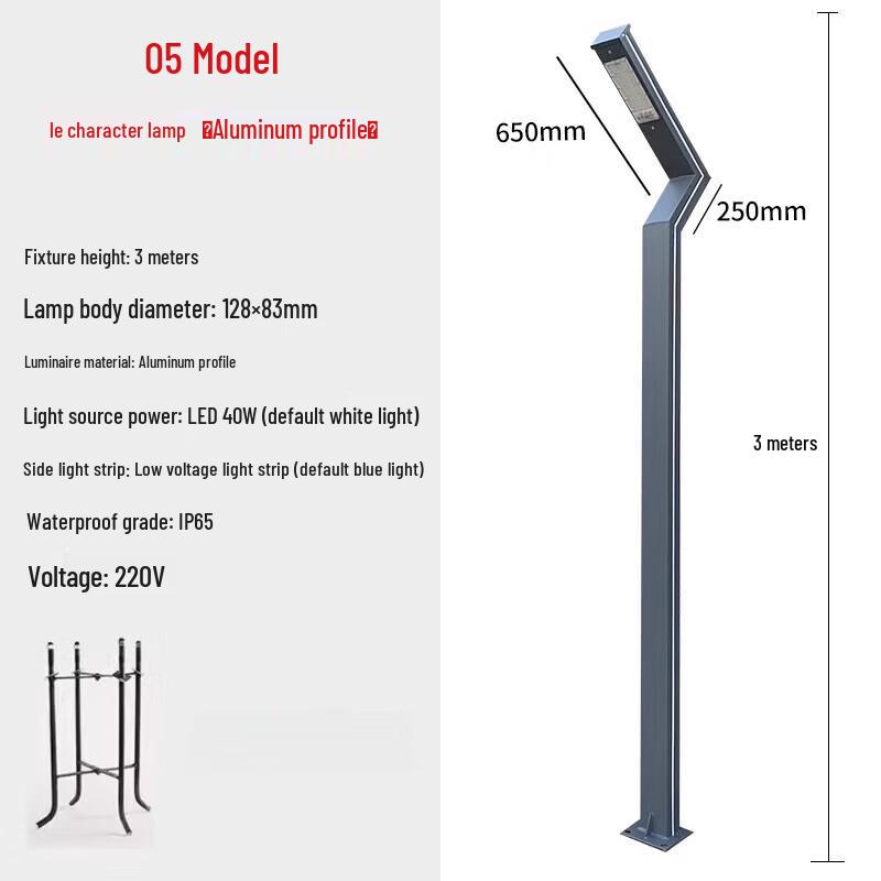 JunDingYing Solar LED Aluminum Landscape Garden Light