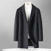 FAPAI Men's Merino Wool & Cashmere Blend Mid-Length Overcoat