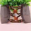 Easy Flower Stretchy Hair Accessories  Butterfly  Wood Beads Double  Hair Comb  Magic