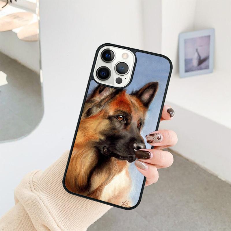 German Shepherd Dog Phone Case For iPhone 17 Air 16 15 14 11 12 13 Pro  MAX Plus coque Cover Shell
