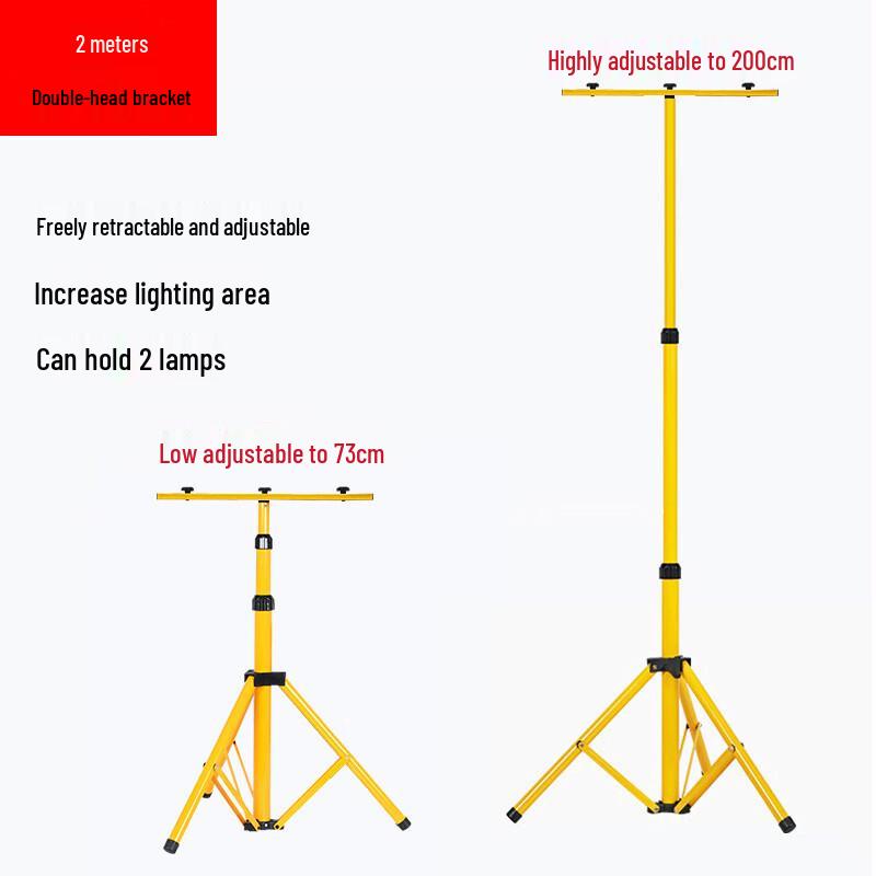 Nai Duo 2-Meter Adjustable Dual Floodlight Tripod Stand