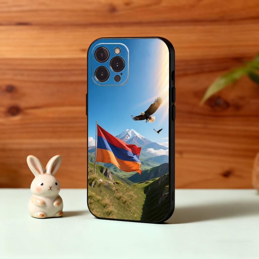 Чехол для телефона с изображением флага Армении (ART) для iPhone 17, 16, 15, 14, 13, 12 Plus, Pro Max, XS, 5G, мягкий силикон, черный