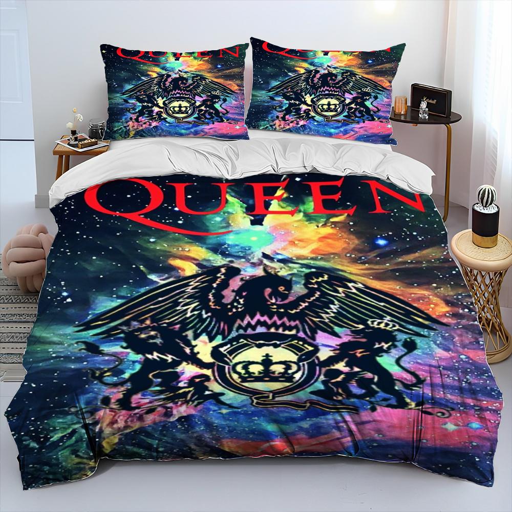 Фредди Меркьюри Queen-рок-группа Комплект постельного белья с одеялом, Пододеяльник Комплект для кровати Покрывало Наволочка, Комплект постельного белья размера Кинг/Квин