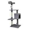 JASPER Gray Cat Tree 40 X 40 X 114 Cm - 3 Platforms, 1 Niche, Scratching Posts