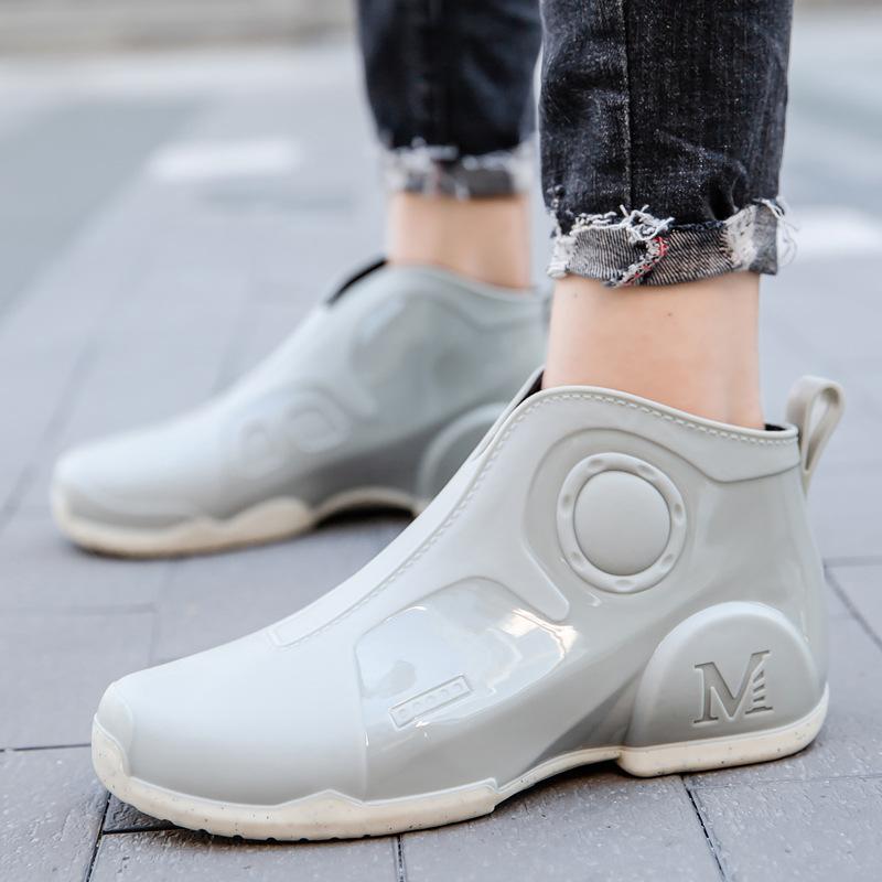 Модные мужские резиновые сапоги для рыбалки на открытом воздухе, нескользящие резиновые сапоги в стиле панк, водонепроницаемые, прочные, блокирующие воду и дождь, размер 39-44