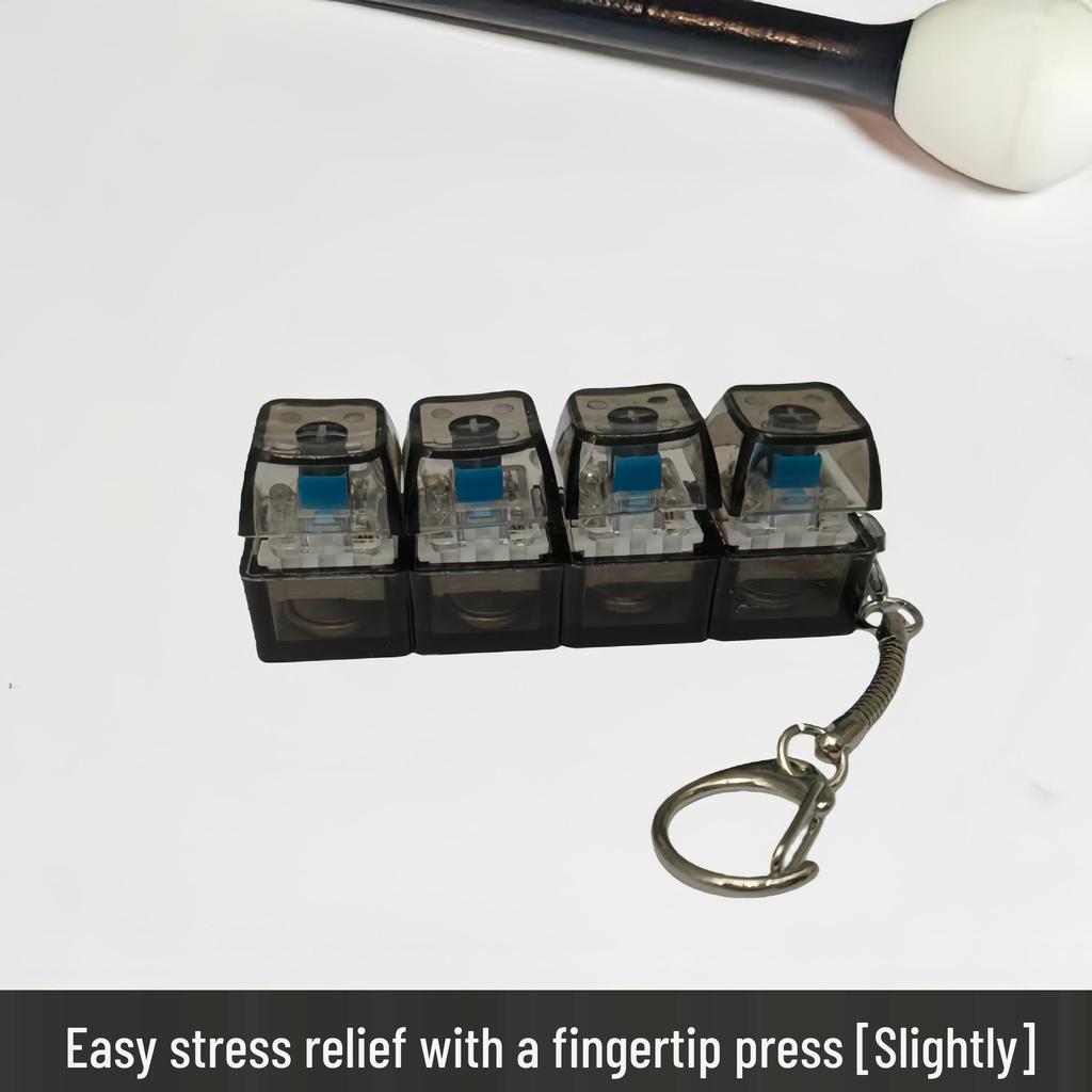 Светящийся деревянный брелок-рыбка с синей кнопкой-переключателем LED