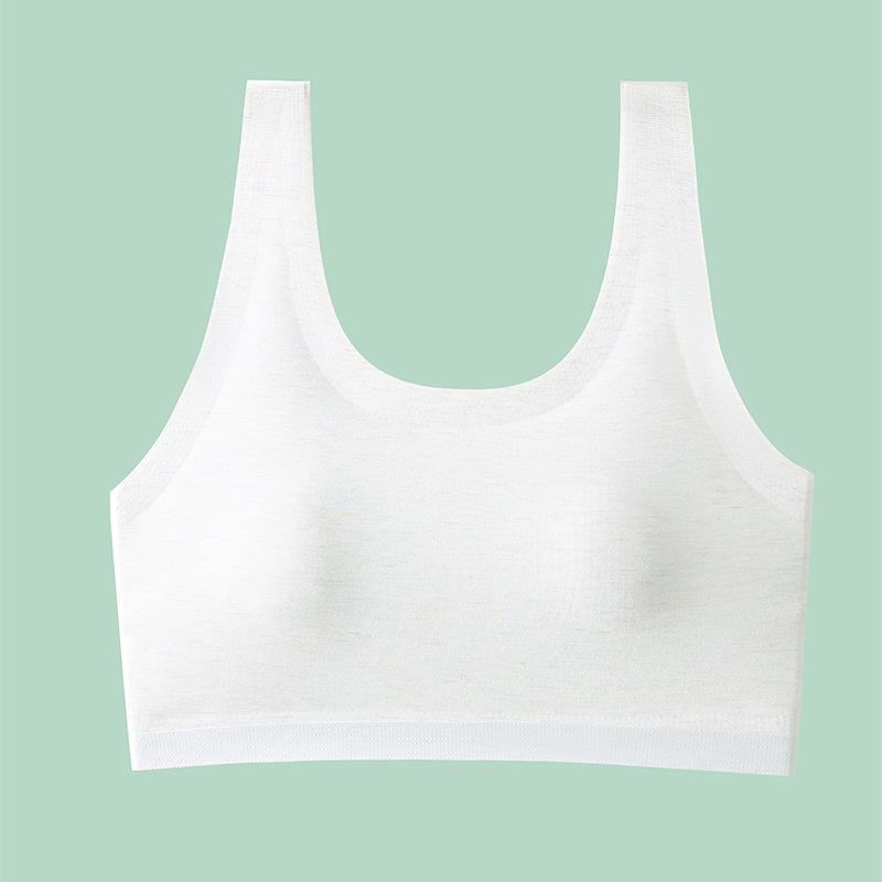 Second-stage development period seamless girls thin middle school students wear breathable skin-friendly small vest girls bra