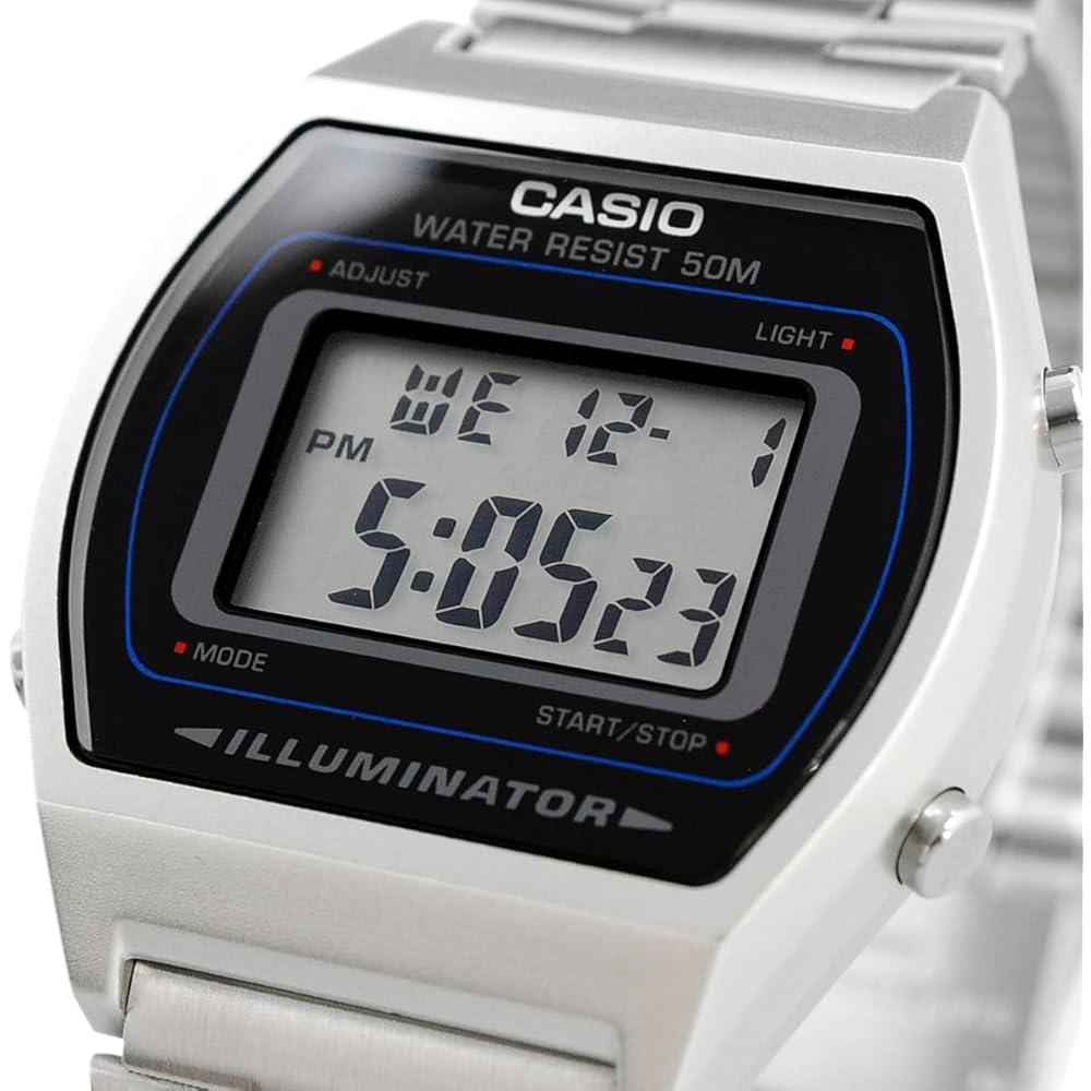 Casio Vintage Series B640WD-1AV Digital Watch Unisex Silver Stainless Steel Band
