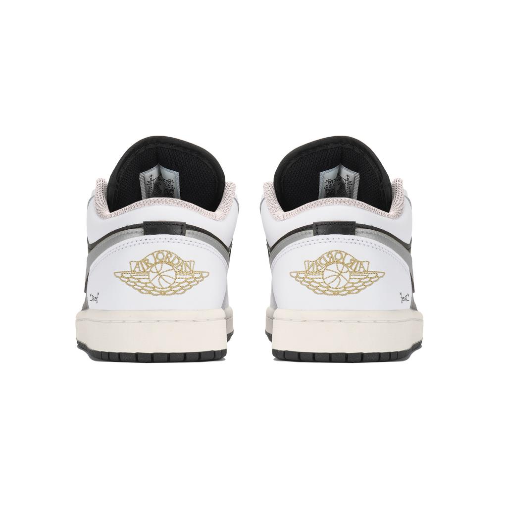Jordan Air Jordan 1 Устойчивые к истиранию Низкие Скейтбордические Ботинки Унисекс Черно-Белые 553558-172(Команда210-)