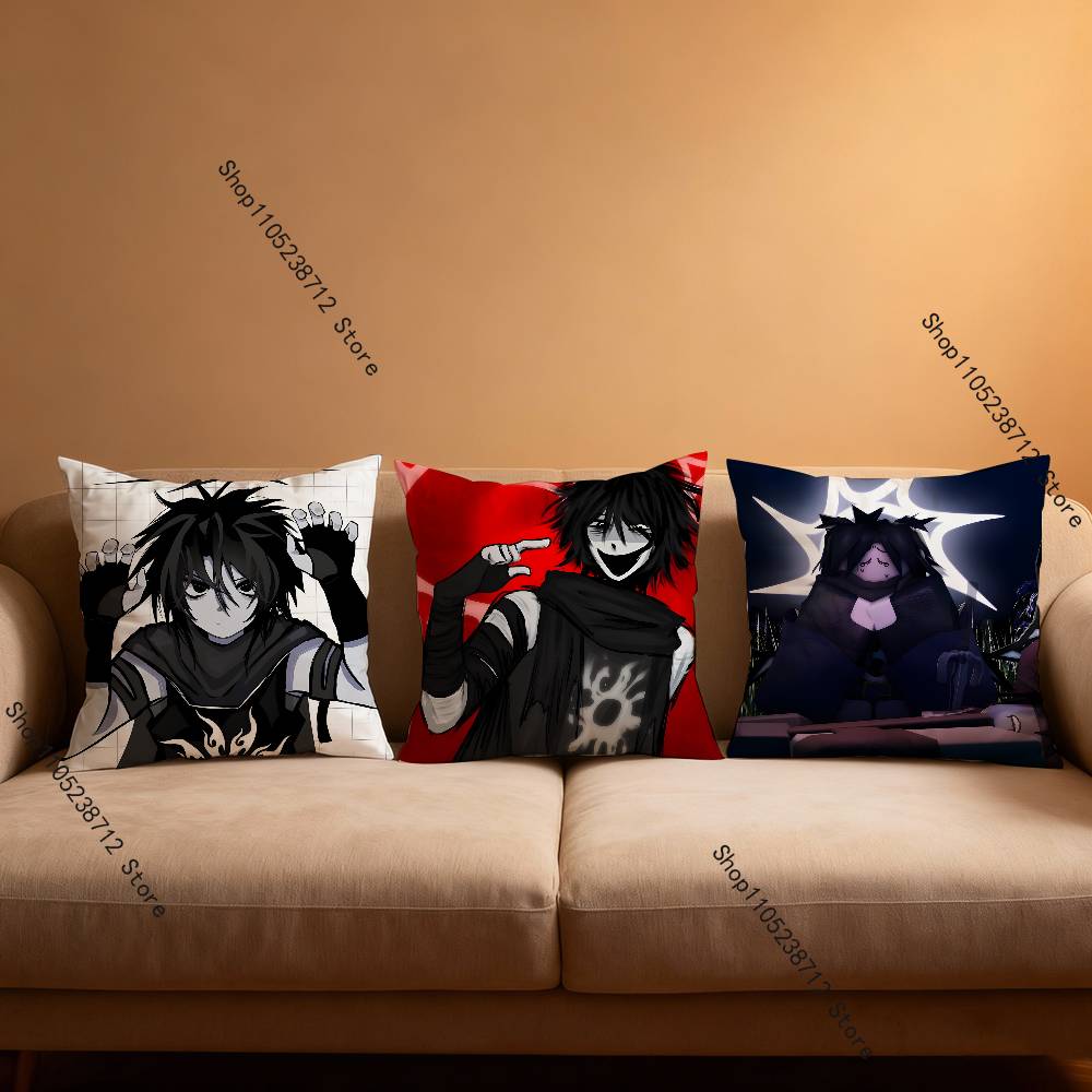 Twotime Forsaken Acrylic Anime Pillow Case Anti-Dustmite Pillowcase Invisible Zipper Silky Short Plush Sofa Cushion Cover