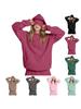 Women's Solid Color Hoodie with Eye Mask Pocket, Loose Fit, Multi-Pocket Design for Fall/Winter, European and American Style 2025.
