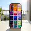 Watercolors Set Paint Palette  Phone Case For Samsung  A73,72,71,53,52,51,22,91,80, Soft Black Cover