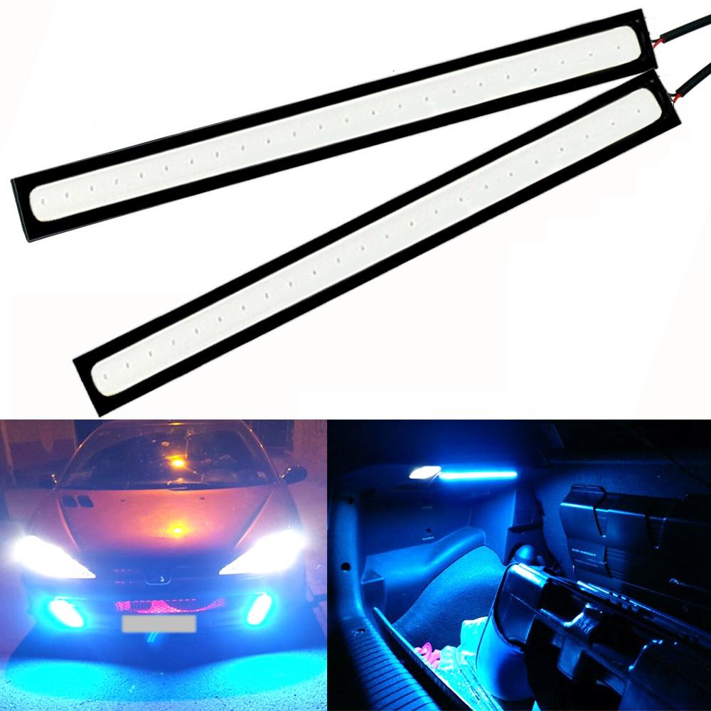 1 шт. Универсальная автомобильная светодиодная лента 12 В 17 см 14 см, 1 ряд, COB, дневные ходовые огни, внешние огни, авто, водонепроницаемая, для стайлинга автомобилей, светодиодная лампа DRL