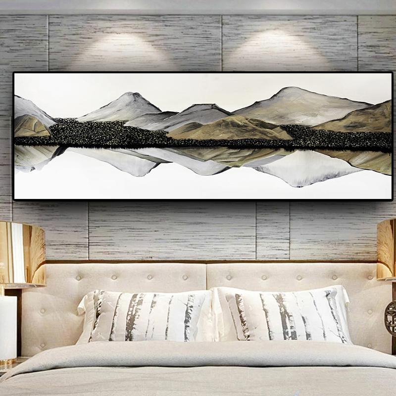 Натуральные черно-белые горные пейзажи, постеры и принты, холст, картина, скандинавская настенная картина для гостиной