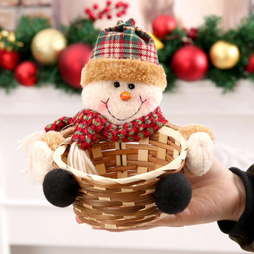 Christmas Candy Storage Basket Decoration Santa Claus Storage Basket Gift ARI
