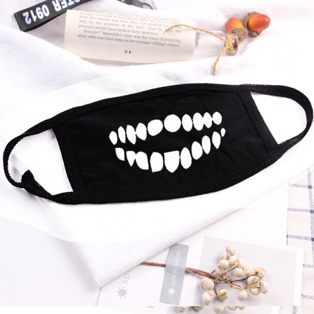Женщины Мужчины Хлопок Маски Для Лица Шаблон Твердые Черные Маски Мода Симпатичные Половина Лица