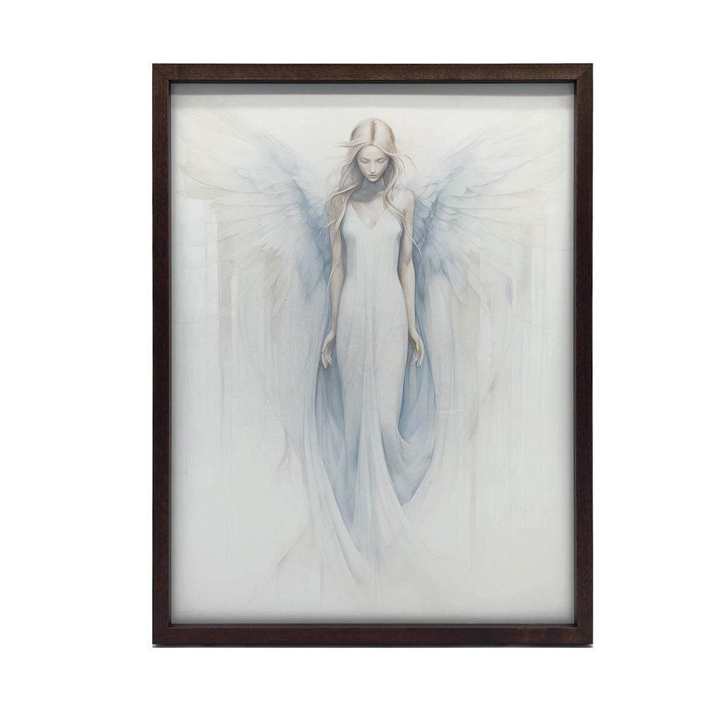 Angelic Blue Glow Poster Angelic Blue Glow Poster, 40X50 Cm, Black Aluminum Frame, 230 Gsm Matte Paper