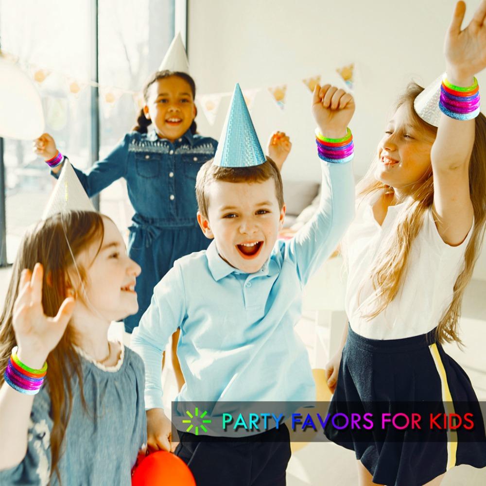 10 шт. светящиеся в темноте светодиодные браслеты долговечные светящиеся неоновые браслеты игрушки светящиеся браслеты для детей